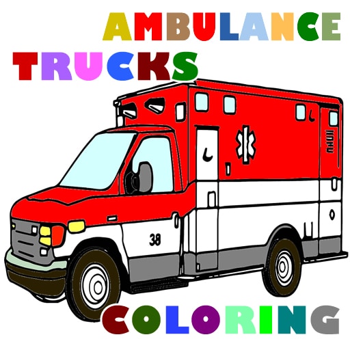 ambulance trucks coloring pages