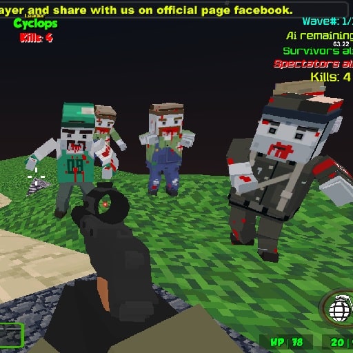 blocky combat strike zombie survival