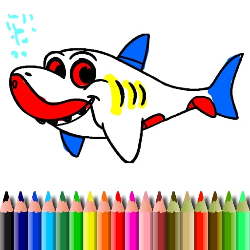 bts shark coloring book