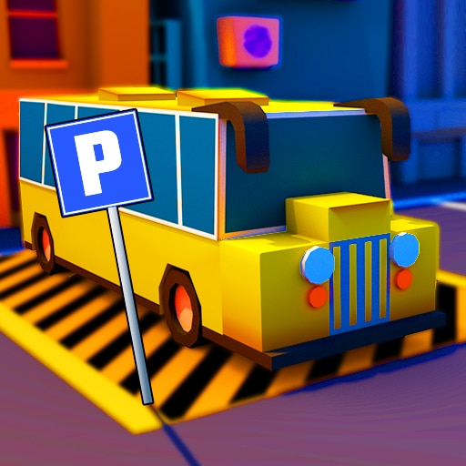 bus parking city 3d