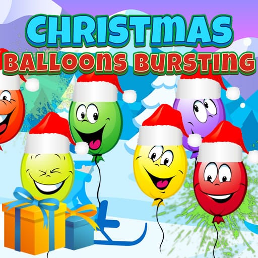 christmas balloons bursting