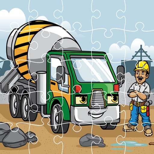 construction trucks jigsaw