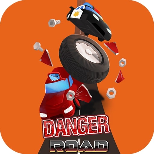 danger road car racing game 2d