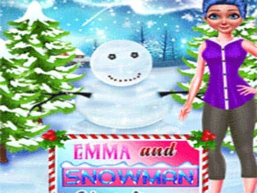 emma and snowman christmas