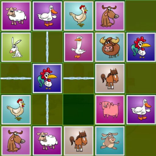 farm animals matching puzzles