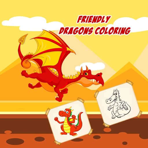 friendly dragons coloring