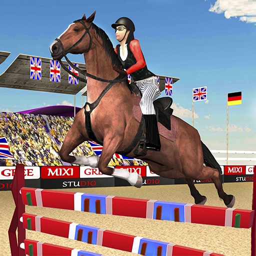 horse jumping show 3d