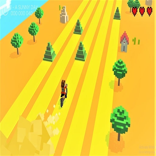 infinite bike runner game 3d