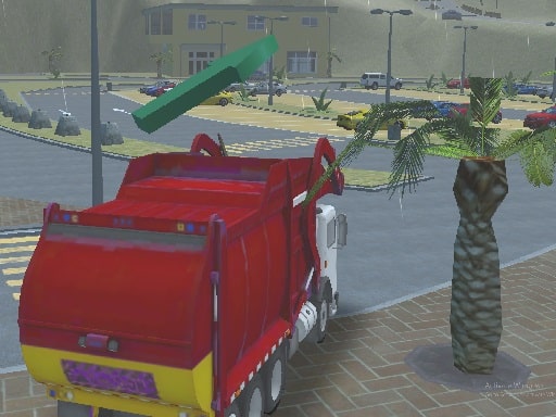 island clean truck garbage sim