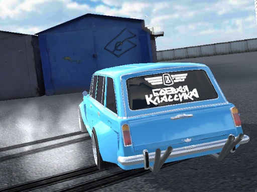 lada russian car drift