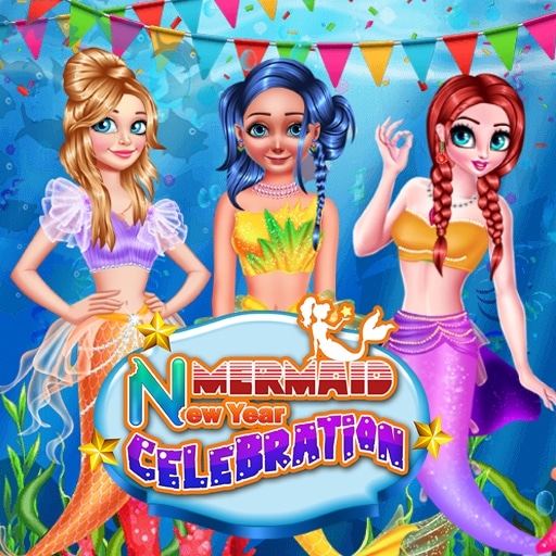 mermaid new year celebration