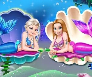 mermaid princesses dress up h5