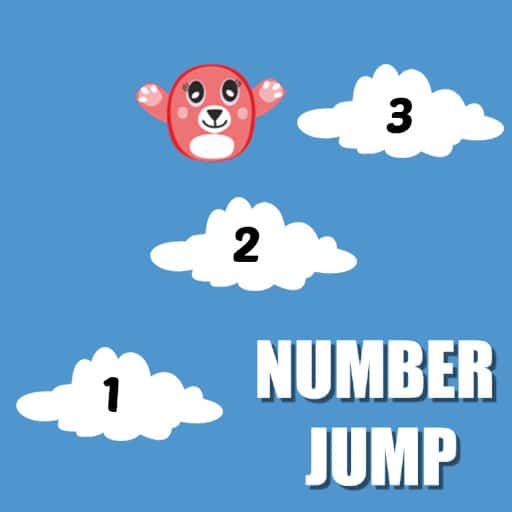 number jump kids educational game