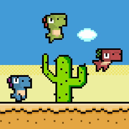 pixel dino run