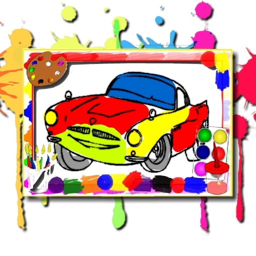 racing cars coloring book