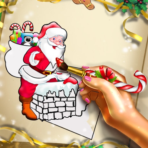 santa christmas coloring