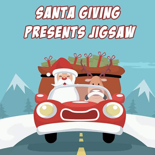 santa giving presents jigsaw