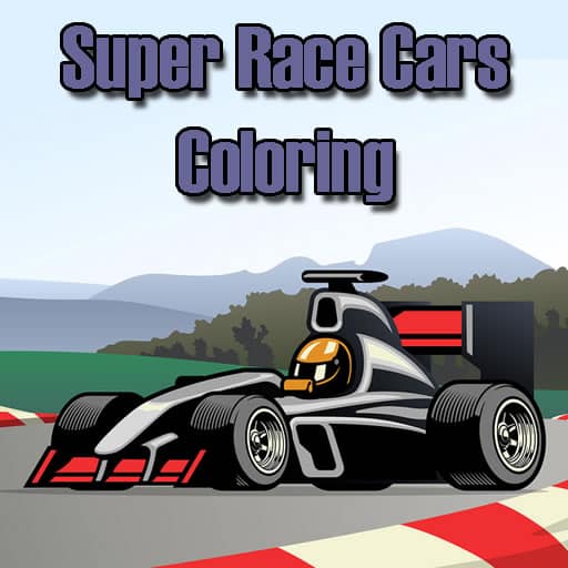 super race cars coloring